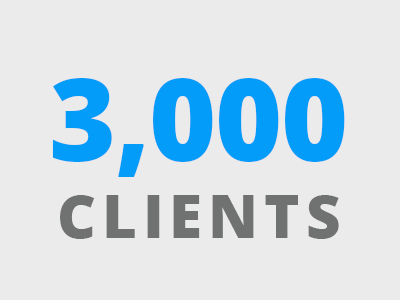 3,000 clients
